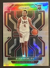 2021-22 PANINI PRIZM EVAN MOBLEY #325 SILVER HOLO ROOKIE RC CLEVELAND CAVALIERS