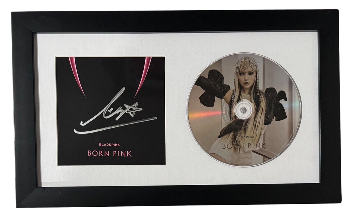 Blackpink Lisa Signed Autograph Born Pink CD Framed Matted Display