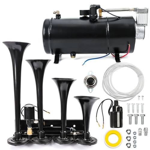 TRAIN HORN KIT FOR TRUCK/CAR/SEMI LOUD SYSTEM /1G AIR TANK /150PSI /4 TRUMPETS - Picture 12 of 12