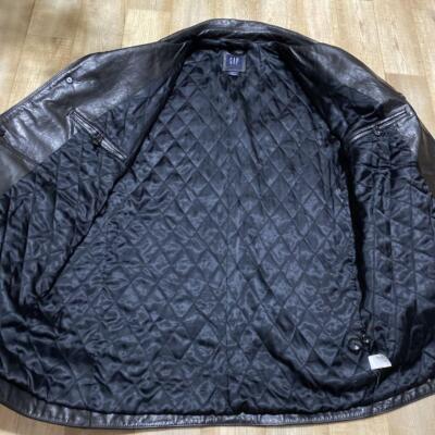 90S Old Gap Leather Car Court Nomura Wearing Jacket XL Men's