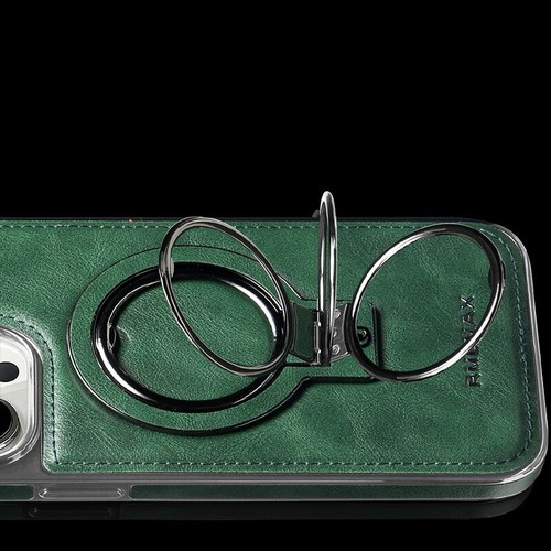 Leather Magsafe Case For iPhone 15 Pro Max 14 13 12 Magnetic Metal Holder Cover - Picture 6 of 17