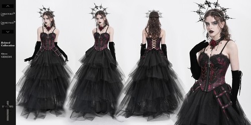 Eva Lady Women Black Red Gothic Sexy Lace Chain Overbust Corset Tops - Bild 4 von 29