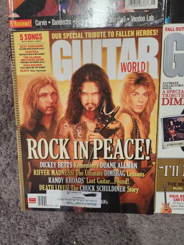 11 Dimebag Darrell Guitar World One Magazines Pantera Lot - Foto 5 di 13