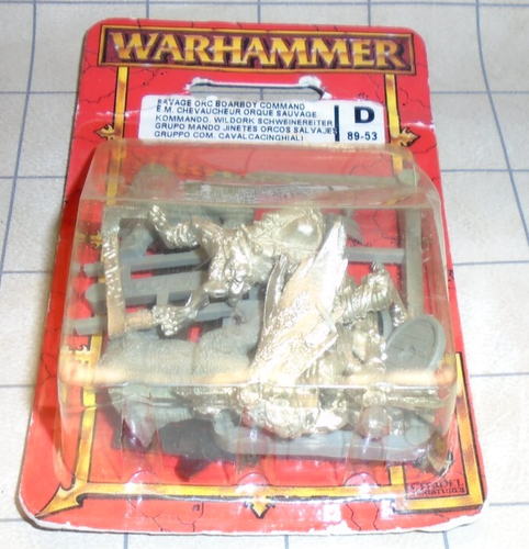 Warhammer Savage Orc Boar Boyz Command Blister Metal Nuevo en Caja (D89-53) - Imagen 2 de 4