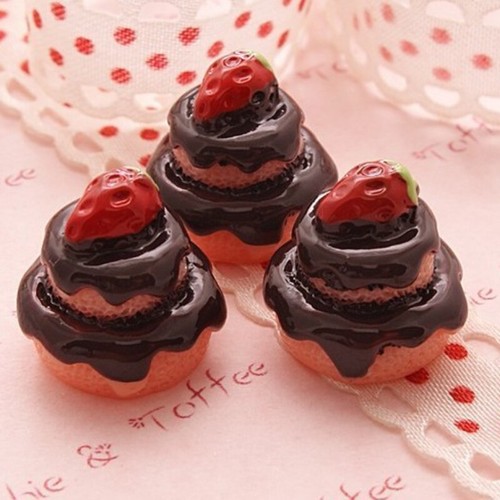 10PC 1:12 Scale Dollhouse Strawberry Cherry Cake Food Miniatures Accessories Lot - Picture 5 of 6