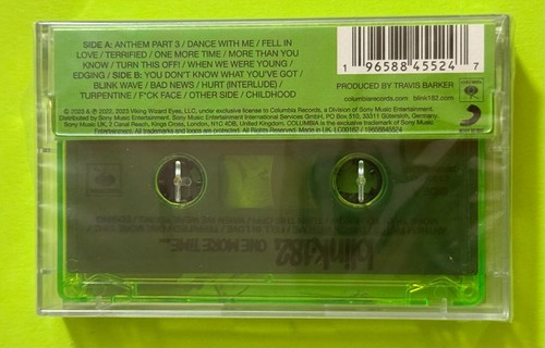 Blink 182 - One More Time - Cassette Tape Fluorescent Green Mark, Tom, Travis - Picture 2 of 2