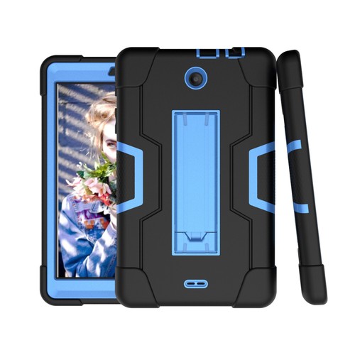For Alcatel 3T/Joy 2 8 Inch Shockproof Defender Rubber Hard Kickstand Case Cover - Picture 50 of 91