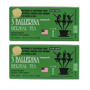 2 BX 3 BALLERINA TEA EXTRA STRENGTH 18 BAGS EA BOX 100% ...
