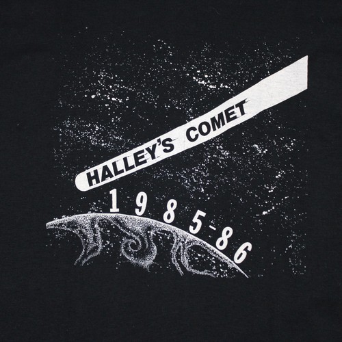 Vintage 80's "Halley's Comet 1985-86" Black 2-sided Graphic T-shirt - Large - Picture 2 of 10