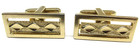 Cufflinks Usa Men's Formal Wear Gift Vintage Hickok Gold Diamond Shape Rectangle