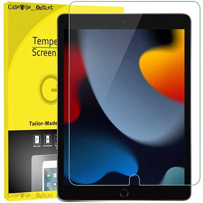 For iPad 10.2" 9th 8th 7th Generation 2021/20/19 Tempered Glass Screen Protector