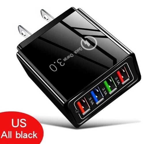 4 Port USB Wall Charger USB Fast Quick Charge QC 3.0 Power Adapter US EU Plug - Picture 9 of 11