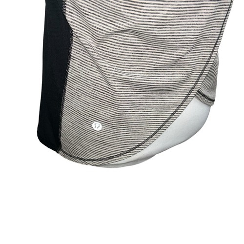 Lululemon Women's Size 6 Run Speed Squad Tank Top Tonka Strip Cashew / Black - Picture 14 of 14