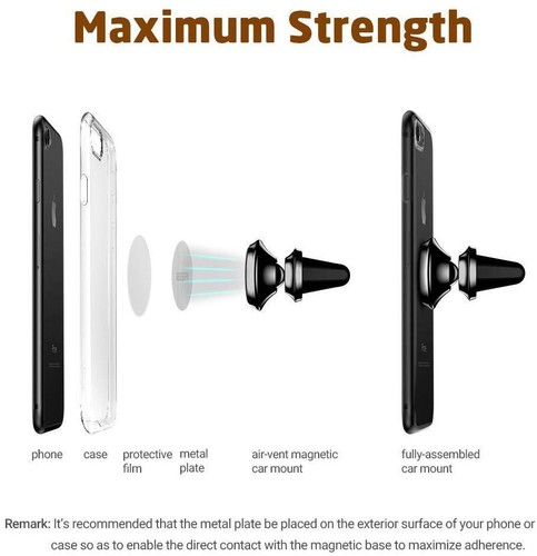 Universal Strong Magnetic In Car Phone Holder 360° Rotatable Air Vent Mount Clip - Picture 6 of 16