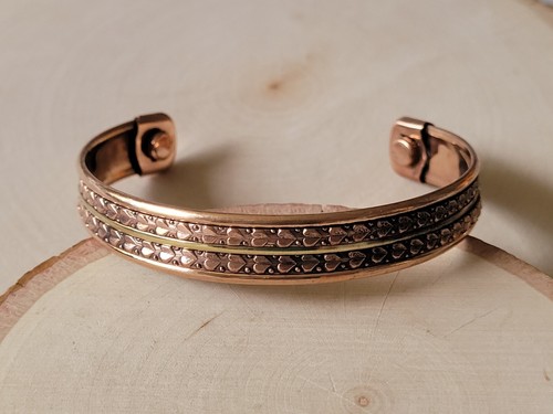 2 Pack Copper Magnetic Bracelet Arthritis Pain Therapy Energy Cuff Bangle - Picture 24 of 37