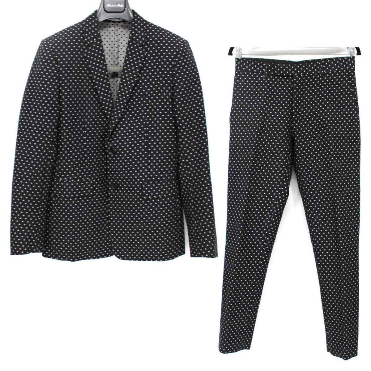 パンツ 90s two tack wool slacks black Dior 2000s CHRISTIAN DIOR Black FLECKED Wool Straight Leg