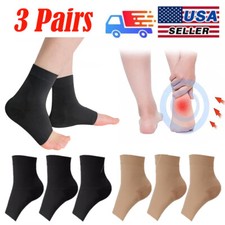 3 Pairs Ankle Support Brace Stabilizer Compression Sleeve Socks Foot Pain Relief