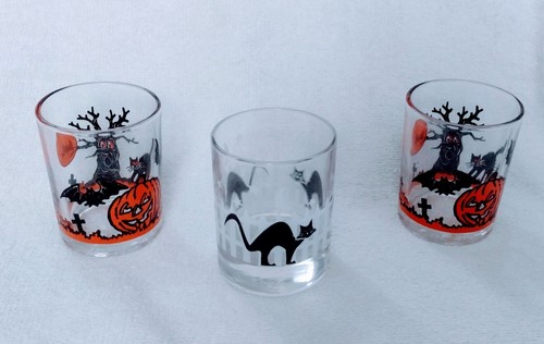 PREISSTURZ FÜR HALLOWEEN!!  3er Set Halloween Teelicht Kerzenhalter - Bild 1 von 4