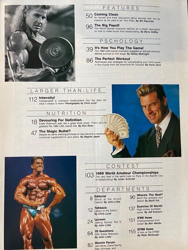FLEX Bodybuilding Magazine May 1990 Cover Eddie Robinson 9514* - Picture 3 of 3