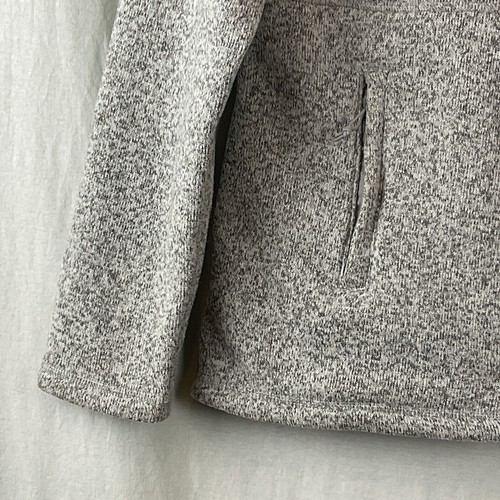 The North Face Women’s Fleece Jacket Heather Gray Mock Neck Full Zip Pockets S - Picture 4 of 12