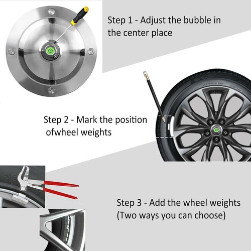 Wheel Balancer Portable Tyre Hubs Heavy Duty Car Truck Rim Bubble Level Tool Kit - Picture 7 of 15