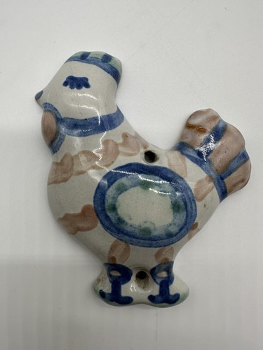 5 M.A. Hadley Stoneware Pottery Ornaments-Wall Hanger, Chicken Pig Horse Signed - Picture 4 of 9