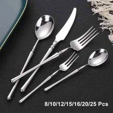 Cutlery Set Stainless Steel Tableware Sliver Set Dinnerware Kitchen Accessories