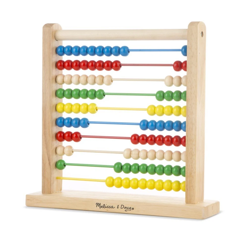 MELISSA & DOUG Abakus Abacus XL Zählrahmen Rechenschieber Extra Groß Holz 100 Perlen NEU & OVP