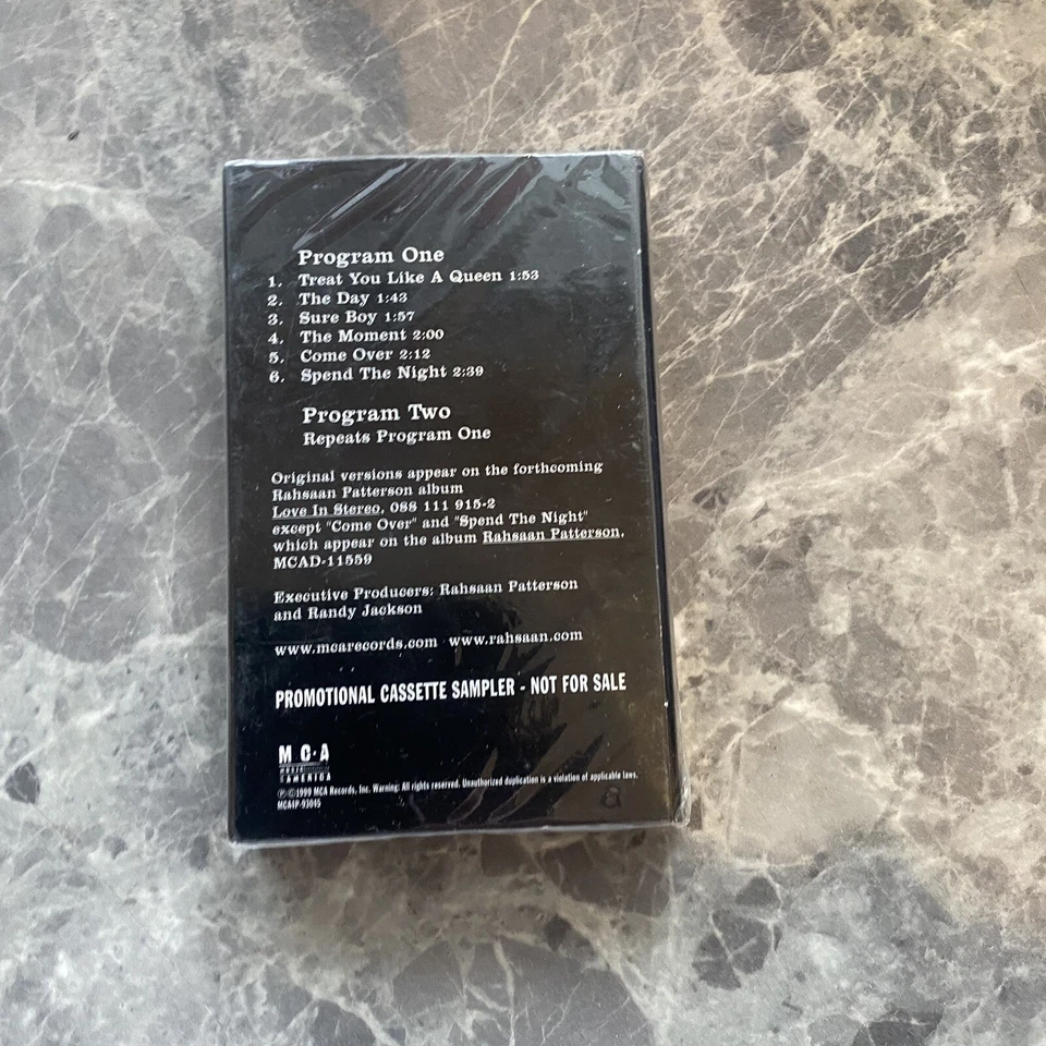 RARE PROMO Rahsaan Patterson CASSETTE TAPE sampler USA New/sealed Uk Seller - Image 2 of 3