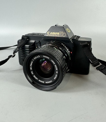 Canon T70 analoge Spiegelreflexkamera 35 mm mit Canon Zoomobjektiv 35–70 mm f/3,5–4,5 – getestet