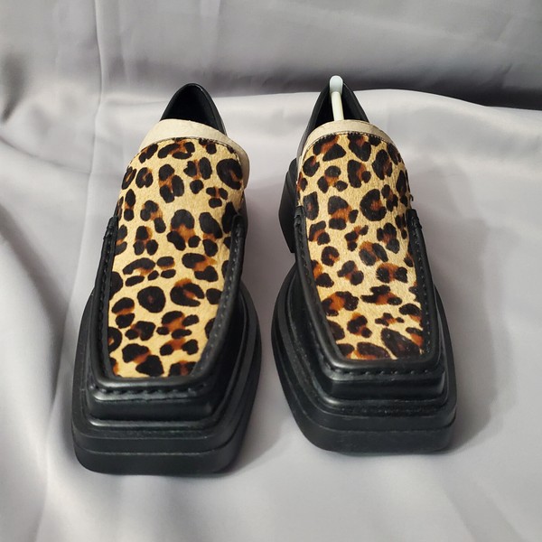Vagabond Shoemakers Shoes Women Calf Hair Loafer Leopard Cheetah Sz 36 EU 5.5-US
