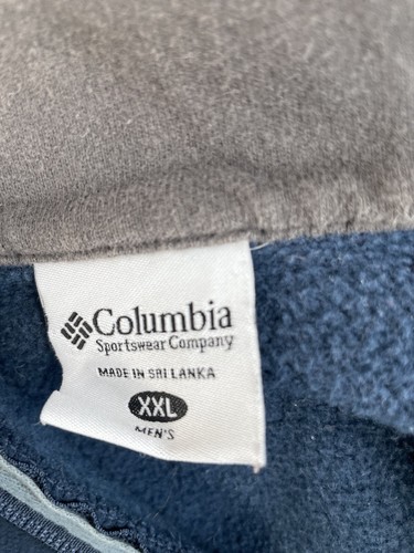 Sudadera Columbia Sportswear Company Vintage Bordada Azul 1/4 con Cremallera Para Hombre XXL - Imagen 9 de 13