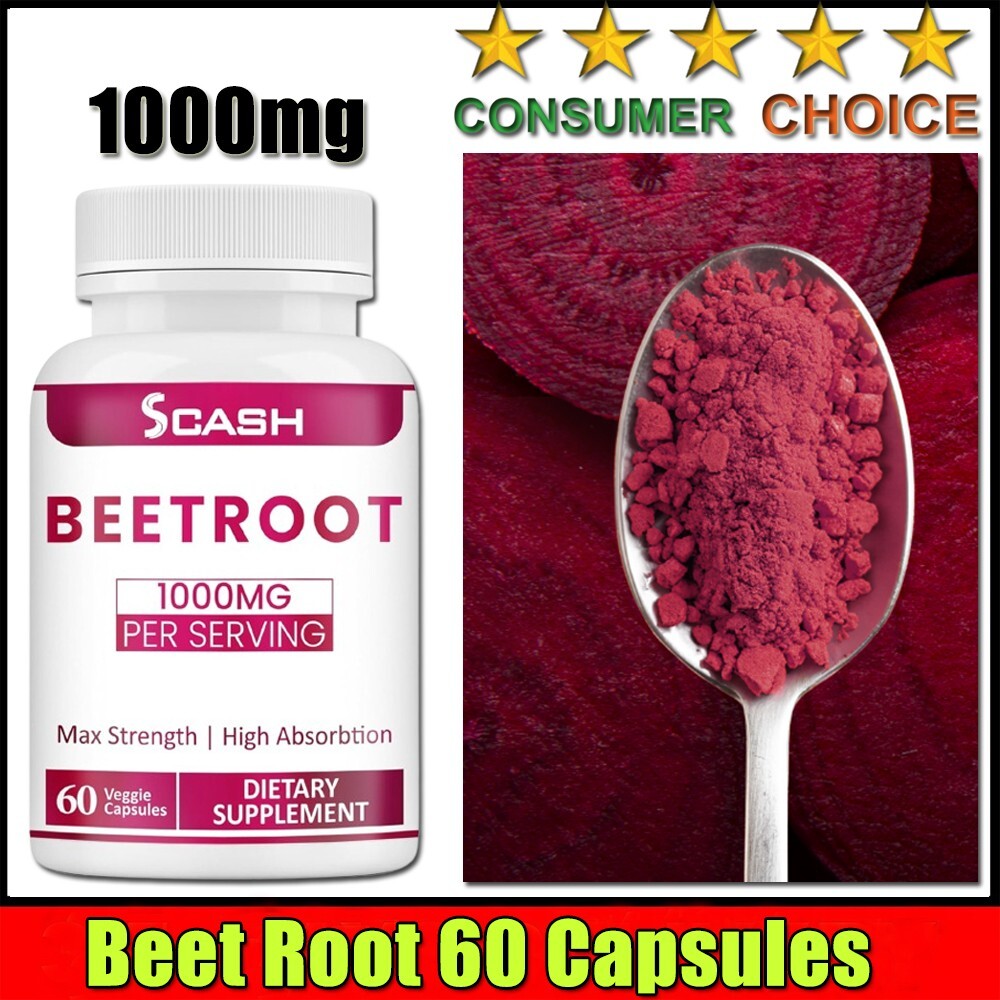 60 caps Organic Super Beets Circulation Booster 1000mg Vege Human Super Beets