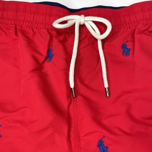 Polo Ralph Lauren Mens Swim Trunks Shorts Red Embroidered All Over Pony XL - Bild 3 von 9