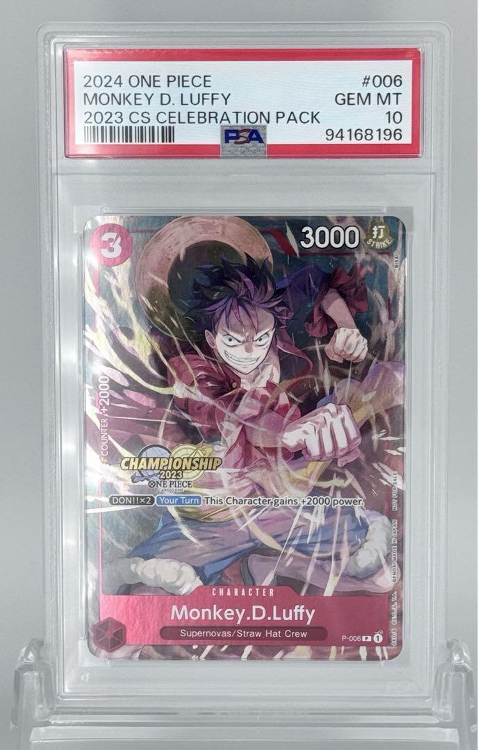 PSA 10 Monkey D Luffy P-006 Championship CS Celebration 2023 One