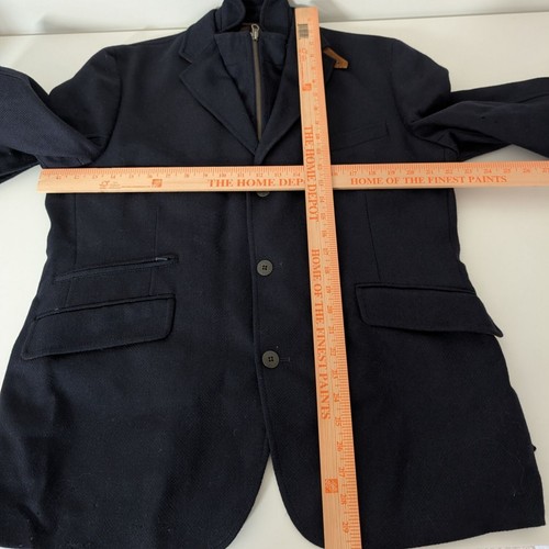 Kroon Wool Cashmere Ritchie Hybrid Jacket Mens Size 44 Blue Full Zip 3 Button - Picture 19 of 21