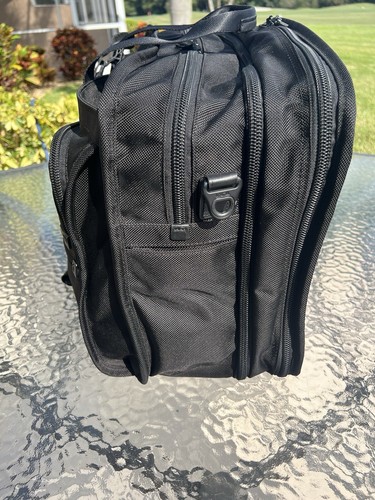 Tumi Alpha Black Nylon Carry On Expandable Luggage Laptop Shoulder Bag 22121DH - Picture 21 of 24