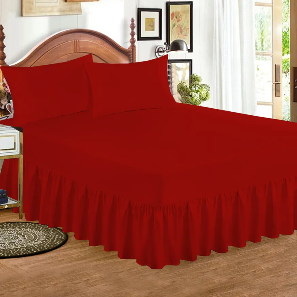 Valance Extra Deep Fitted Sheet Bed Sheets Single Double King Super