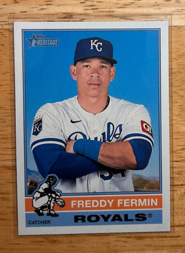 2025 Topps Heritage Freddy Fermin #466 High Number Short Print, Royals