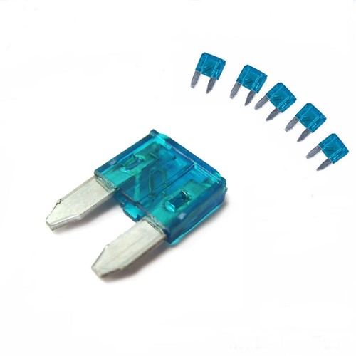 15 Amp Blue Mini Blade Fuse 15A Amps A ATM Grey Auto Car Van Bike Fuses - Picture 2 of 6