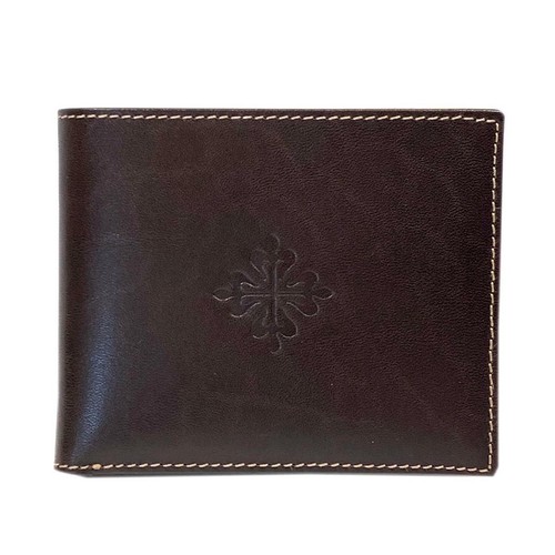 PATEK PHILIPPE Bi-fold novelty wallet Purse leathe