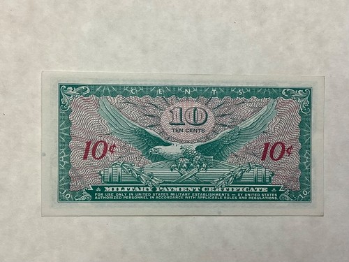 ~ TEN 10 CENTS MPC MILITARY PAYMENT CERTIFICATE  641 - UNCIRCULATED UNC - Picture 2 of 2