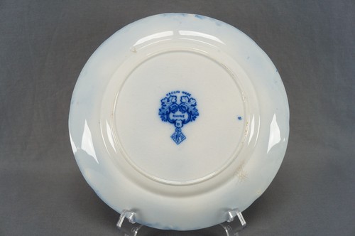Thomas Dimmock Kaolin Ware Rhine Flow Blue Transferware 10 1/4 Plate C. 1844 - 第 7/10 張圖片
