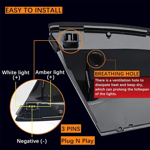 Mirror Turn Signal Light Puddle Lamp For 09-18 Dodge Ram 1500 2500 (Driver Side) - Picture 10 of 12