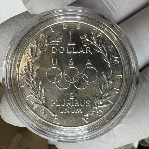 1988-D $1 United States Olympic Coin - Denver Uncirculated 90% Silver w/COA Case - Picture 7 of 17
