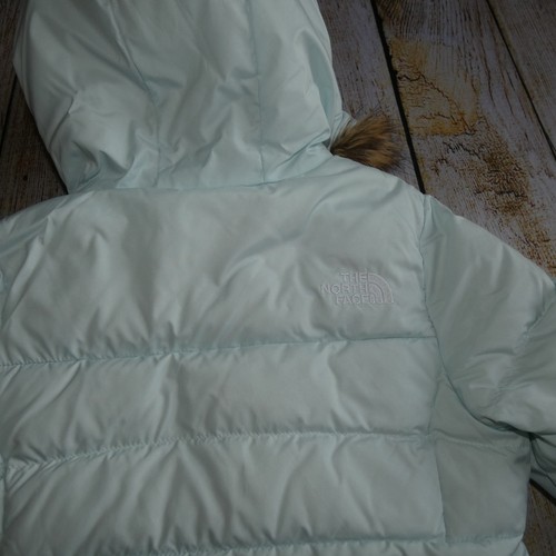 The North Face Girls Dealio Goose Down Jacket Fitted Parka Blue XXS 5 NWT $270 - Picture 7 of 9