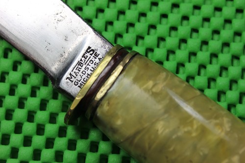 MARBLE'S Gladstone, Mich WOODCRAFT Ivory Bakelite Handle Aluminum Pommel R-128 - Picture 6 of 8