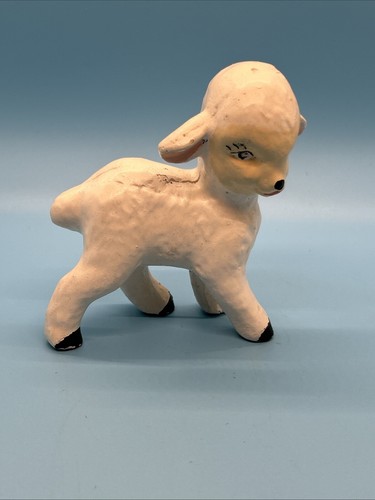 Vintage Hagen-Renaker Or Lefton Ceramic Hand Painted Little Easter Lamb - Picture 7 of 11