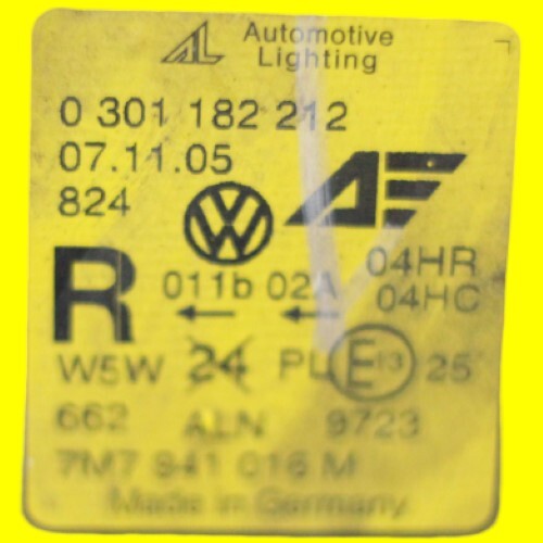 Seat Alhambra 1.8 20V Turbo 7 MS Scheinwerfer mit Blinker komplett R R - Bild 3 von 3