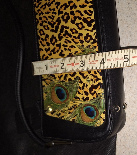 Debbie Brooks Black Leather Interchangeable Strap Handbag Leopard Peacock - Picture 9 of 9